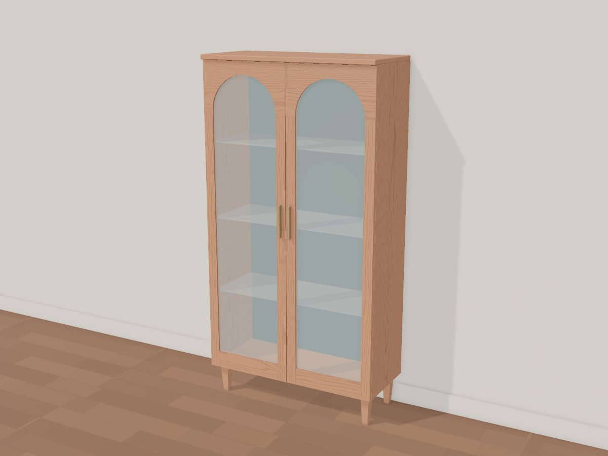 Arched cherry vitrine, Crava's 3D model