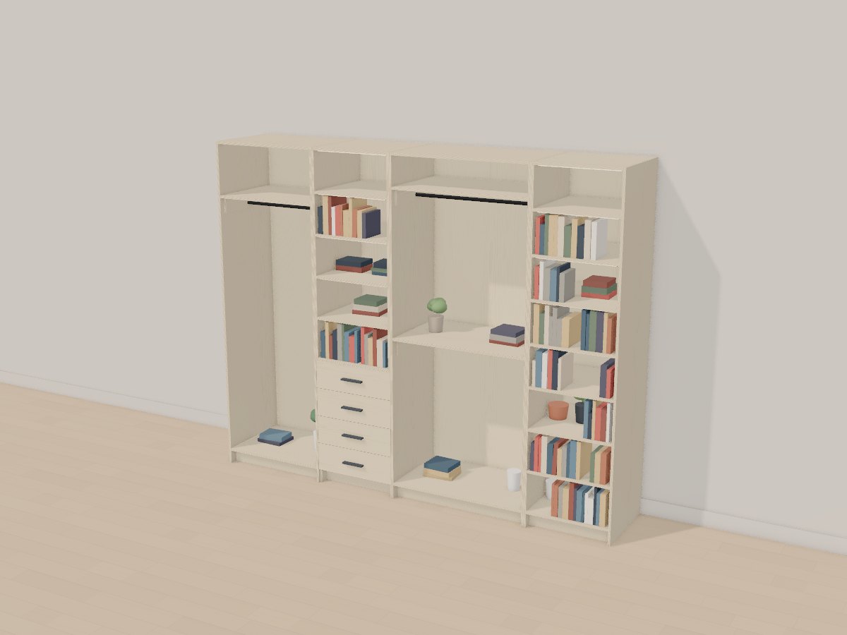 Birch walk-in closet, Crava's 3D model