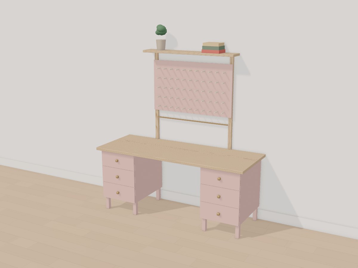 Blush sewing table, Crava's 3D model