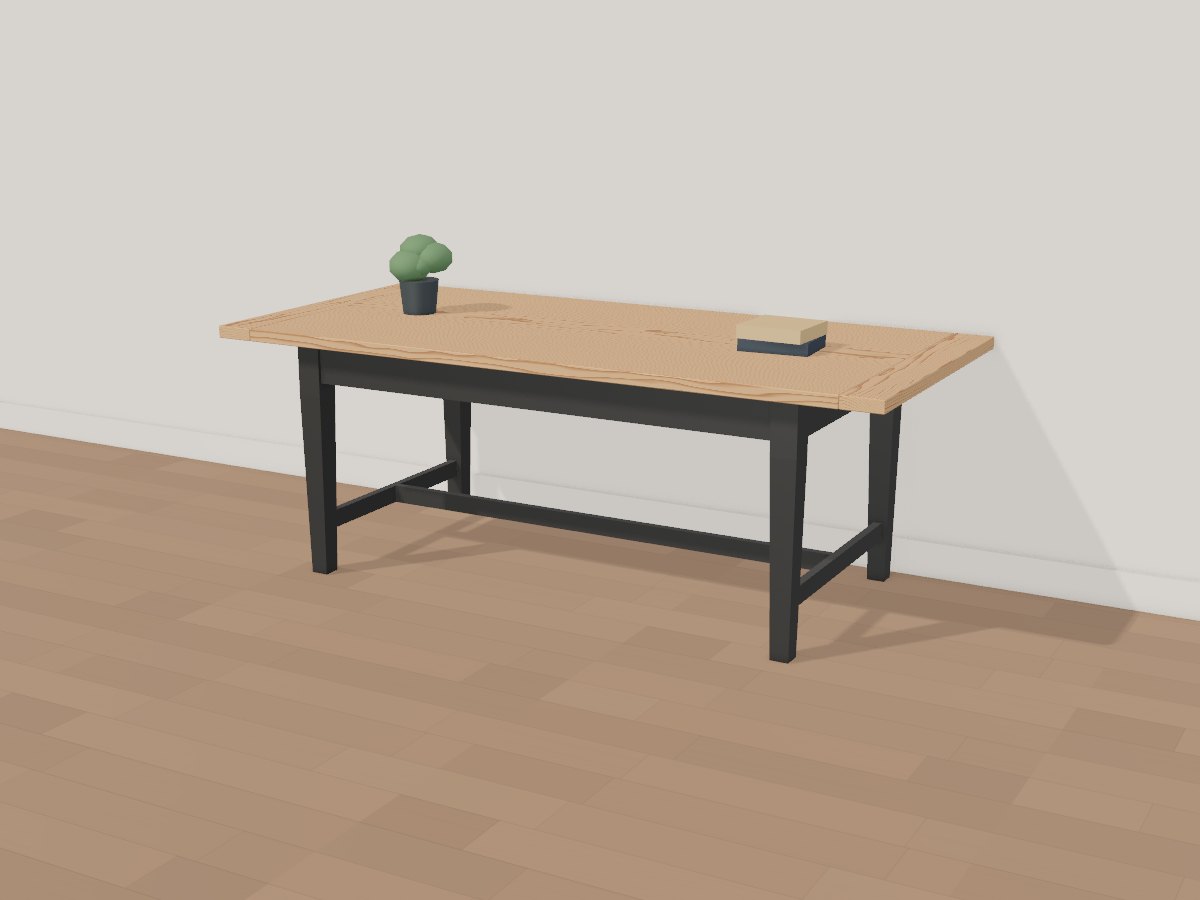 Breadboard farmhouse table, Crava's 3D model