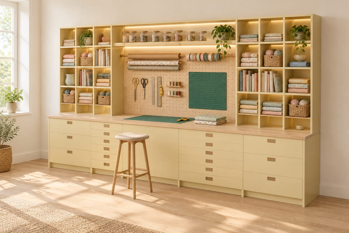 Butter yellow craft wall, a rendering