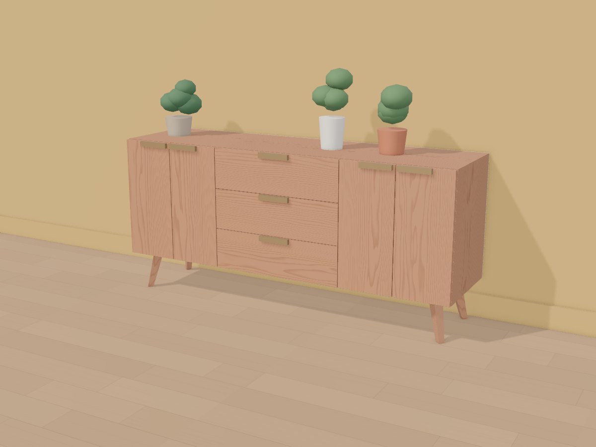 Cherry credenza, Crava's 3D model