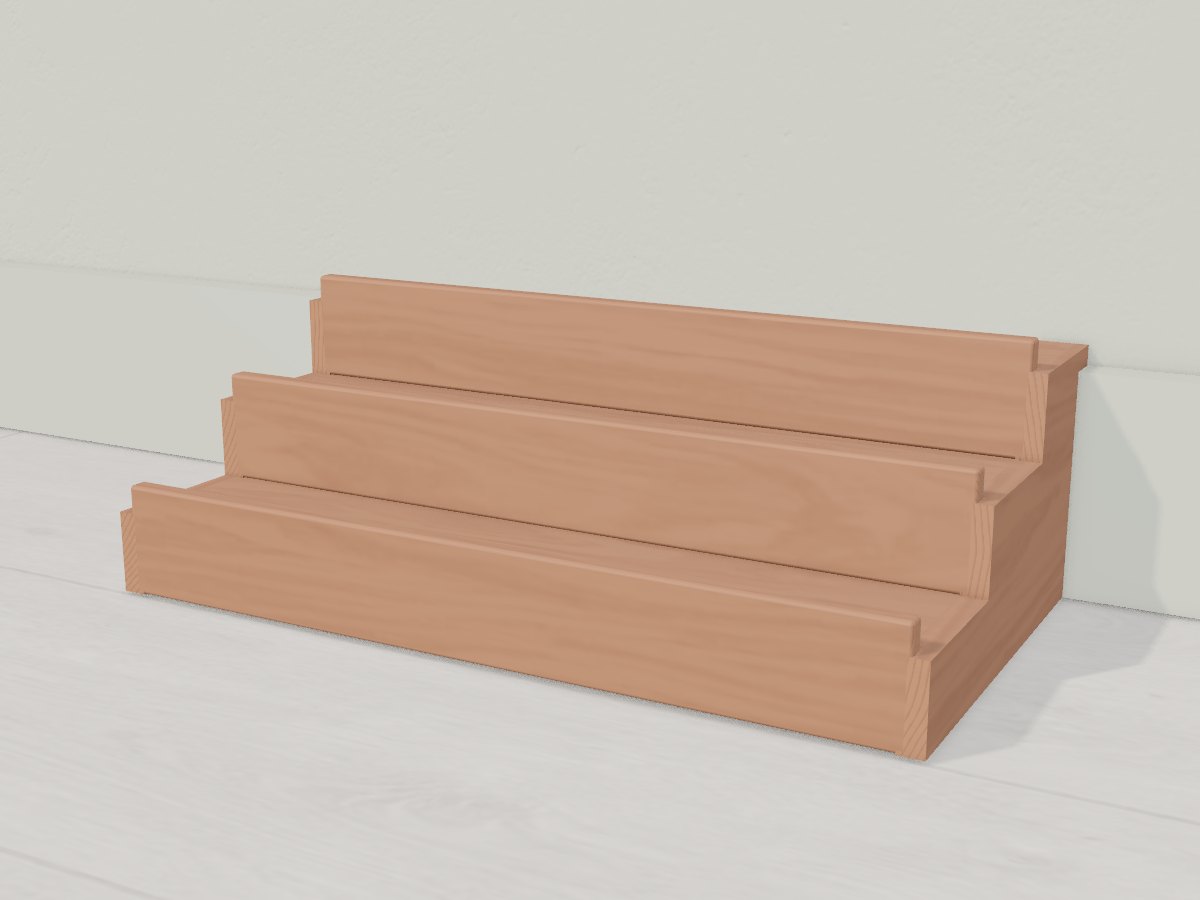 Three-tier cherry spice step, Crava's 3D model