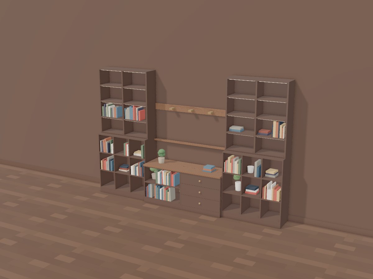 Chocolate music room wall, Crava's 3D model