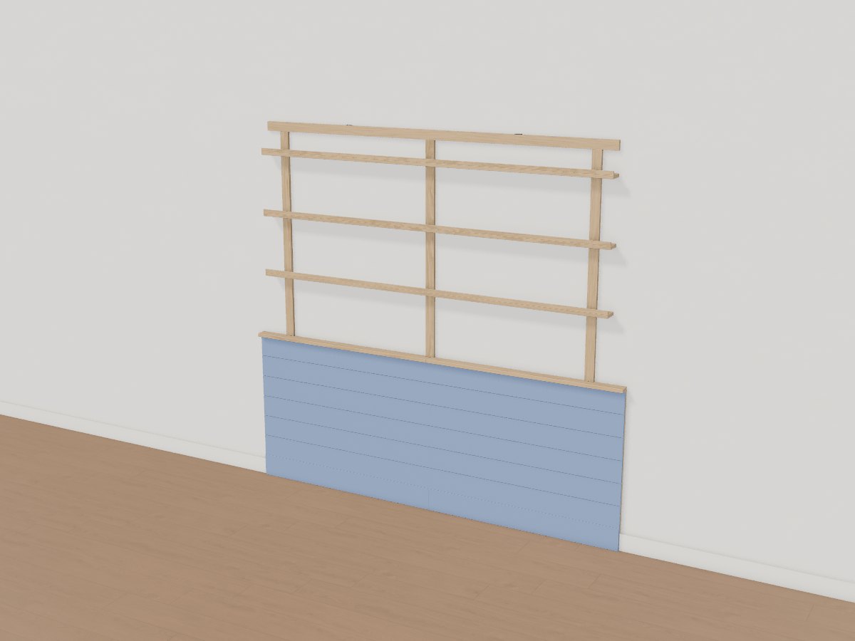 Cornflower stair-landing gallery wall, Crava's 3D model