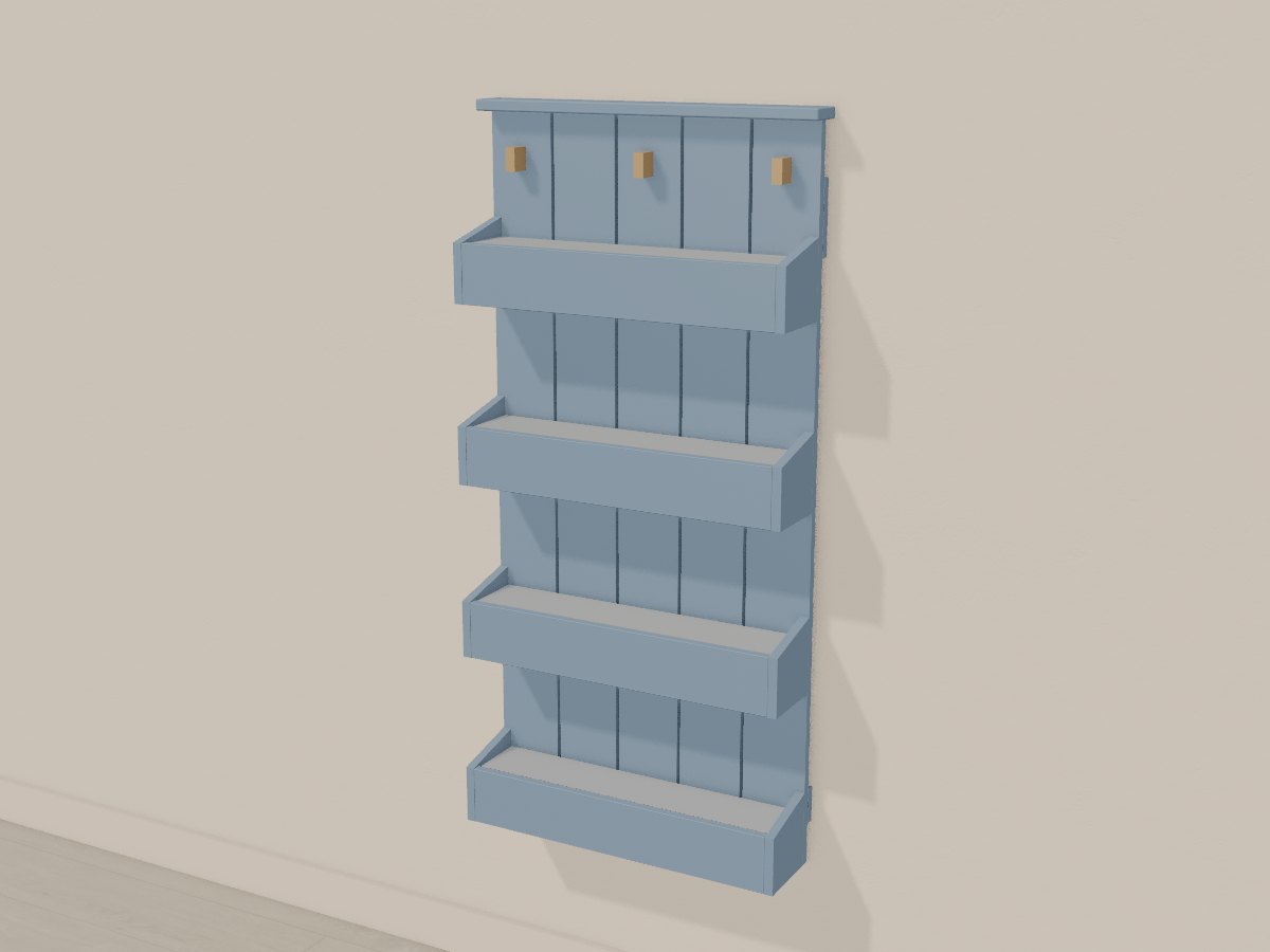 Denim blue herb wall, Crava's 3D model