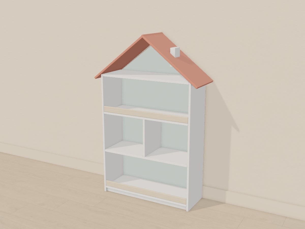 Dolls' house bookcase, Crava's 3D model