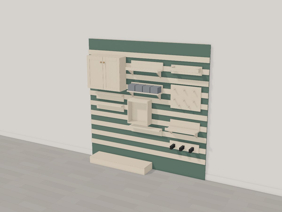French cleat tool wall, Crava's 3D model