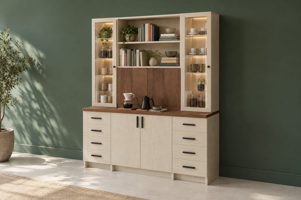 Maple coffee station, a rendering