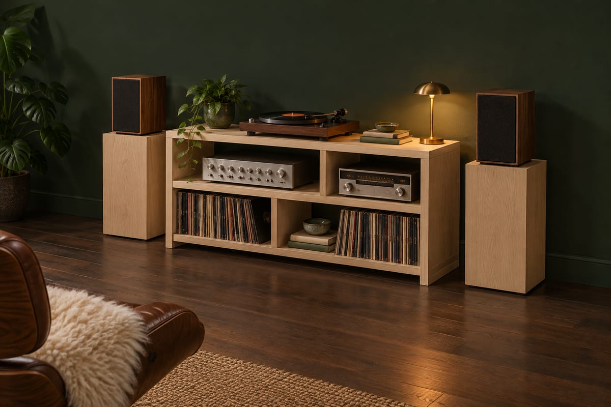 Maple hi-fi console, a rendering