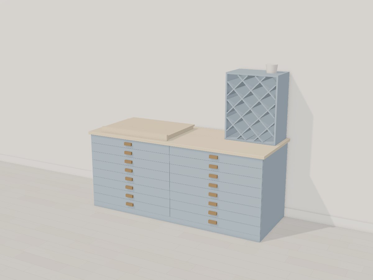 Artist's plan chest, Crava's 3D model