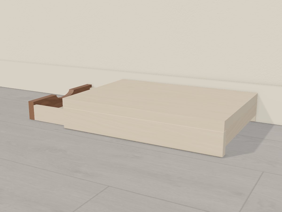 Cutting board with a slide-out scrap tray, Crava's 3D model