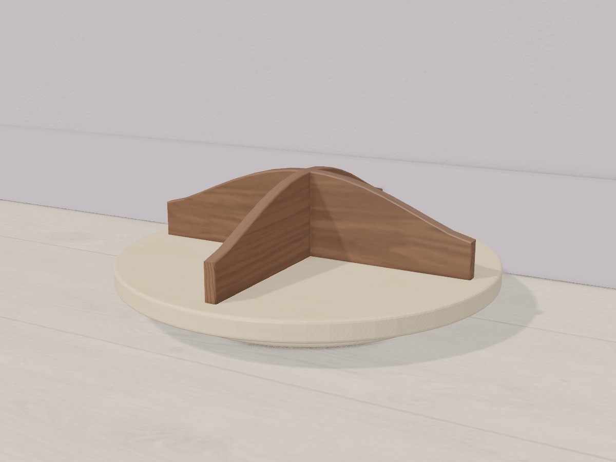Lazy-susan caddy with crossed dividers, Crava's 3D model