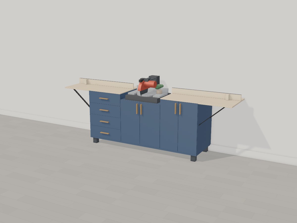 Mobile mitre saw station, Crava's 3D model