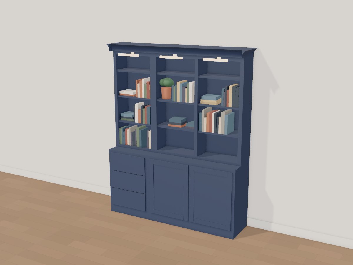 Navy kitchen dresser, Crava's 3D model