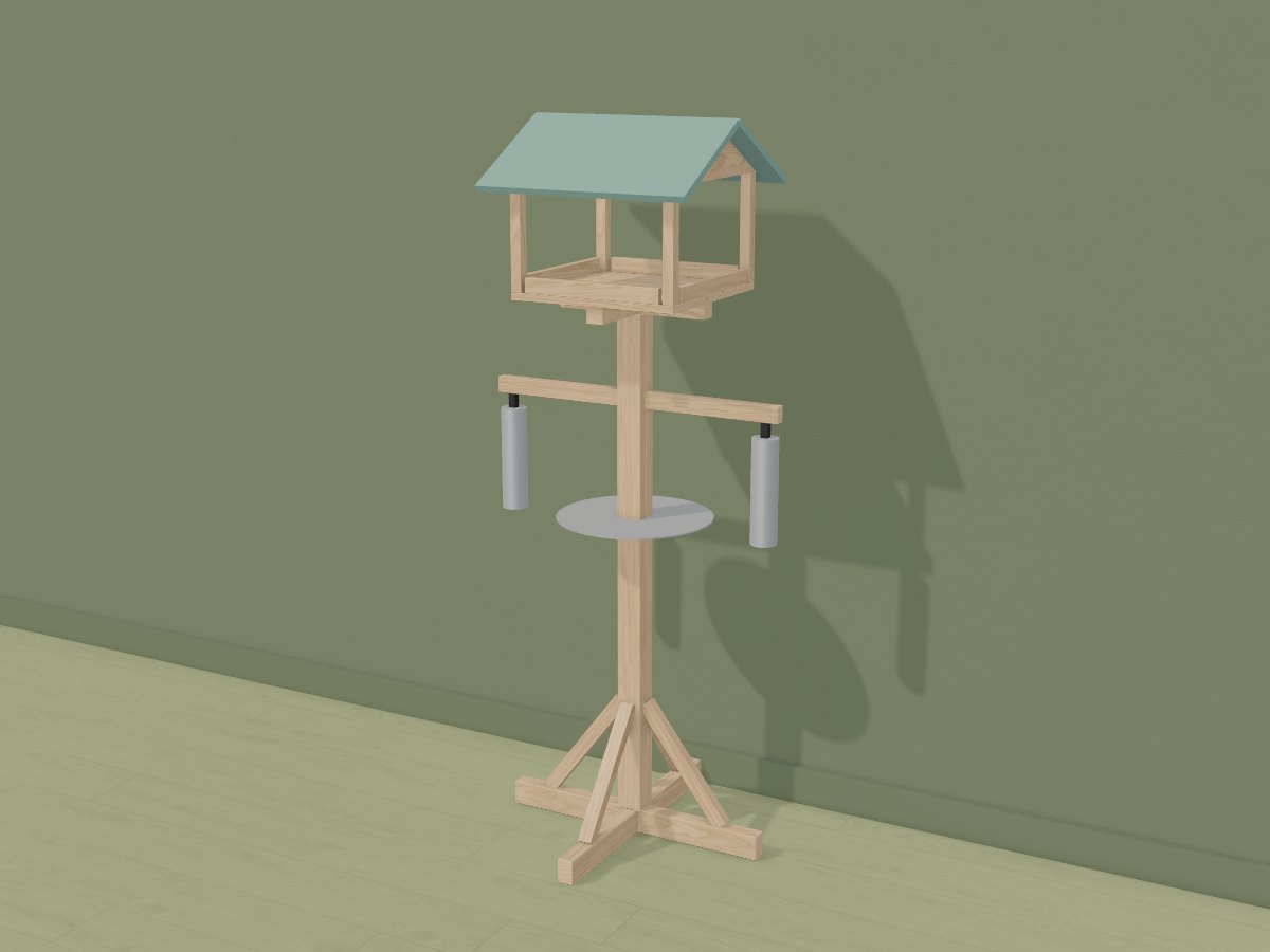 Oak bird feeding station, Crava's 3D model