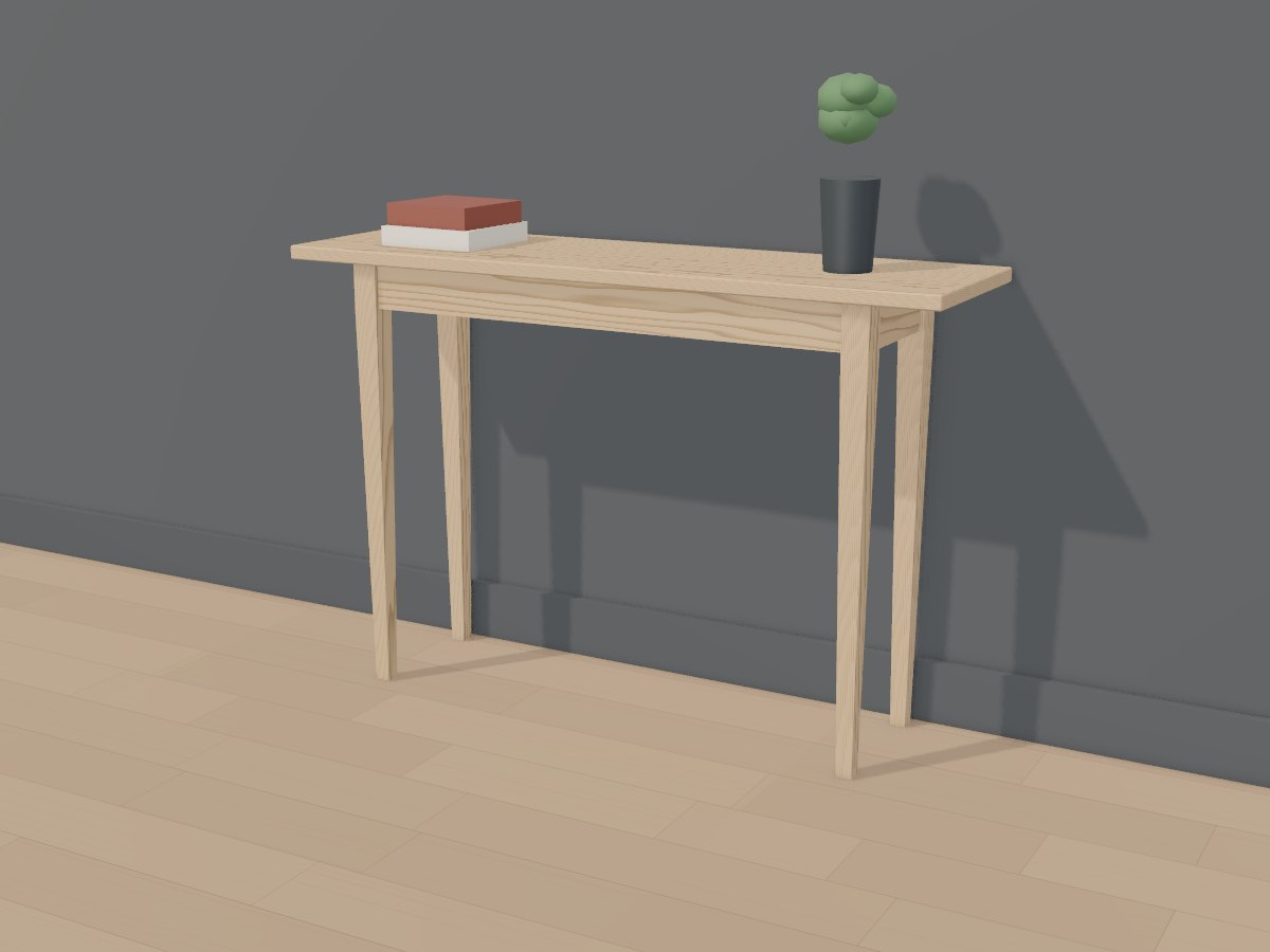 Oak hall console, Crava's 3D model