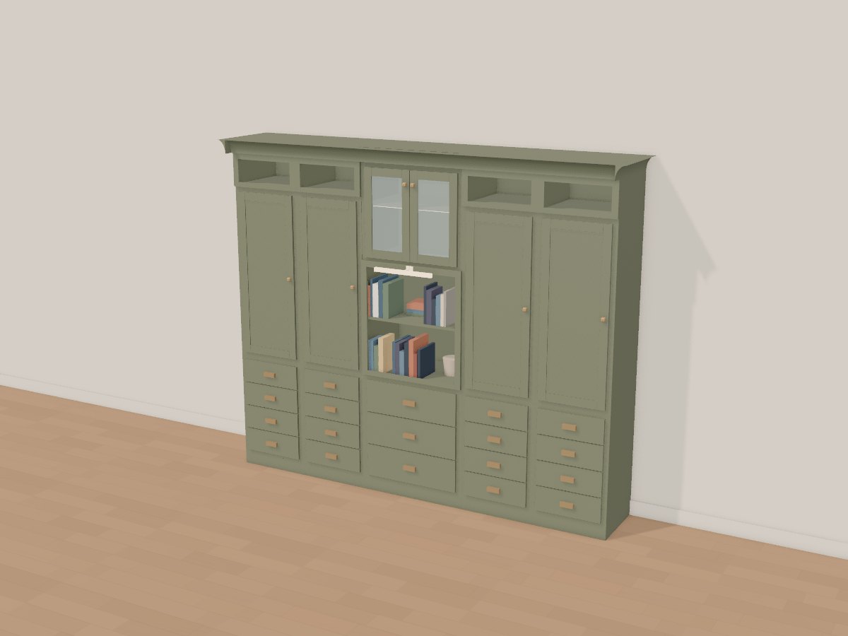 Olive pantry wall, Crava's 3D model