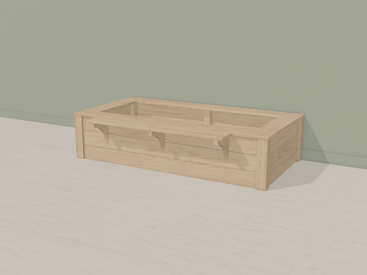 Perch-edge oak raised bed, Crava's 3D model