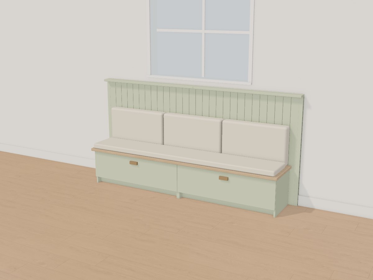 Pistachio beadboard breakfast nook, Crava's 3D model