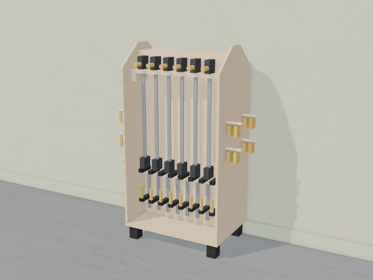 Rolling clamp rack, Crava's 3D model