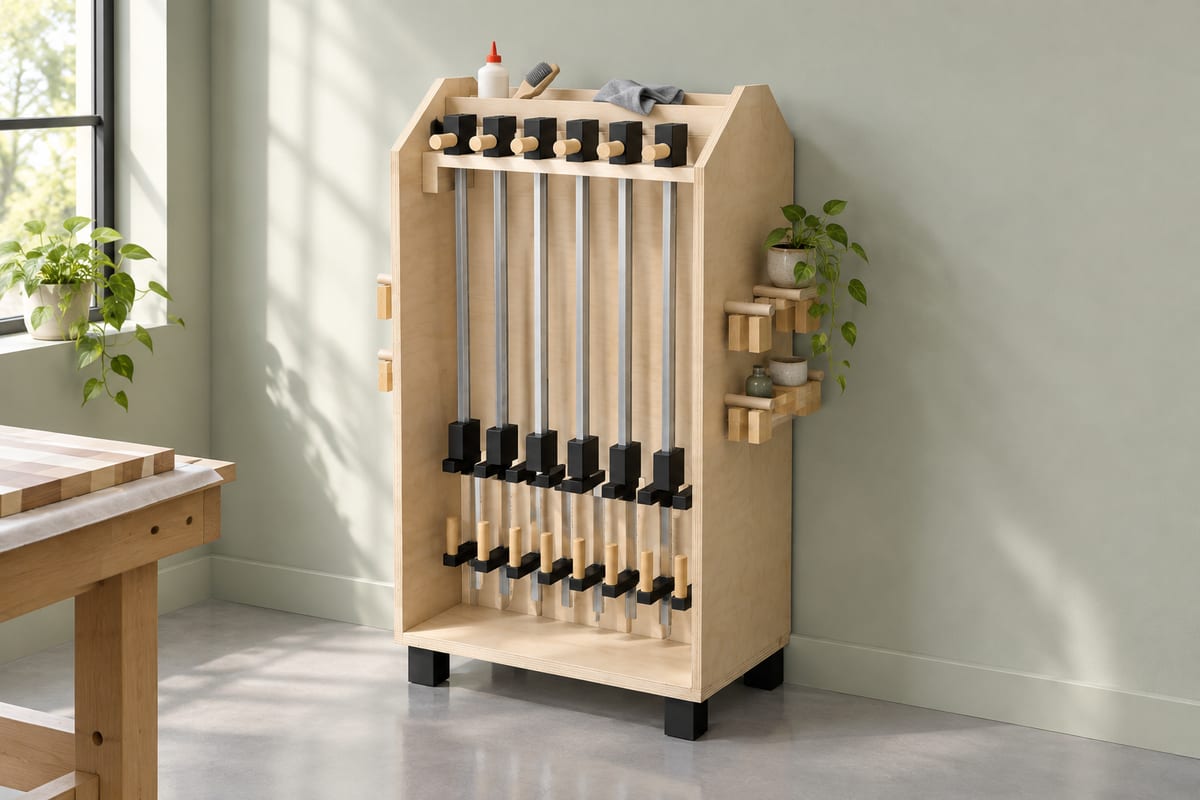 Rolling clamp rack, a rendering