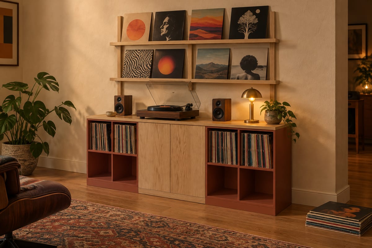 Rust record wall, a rendering