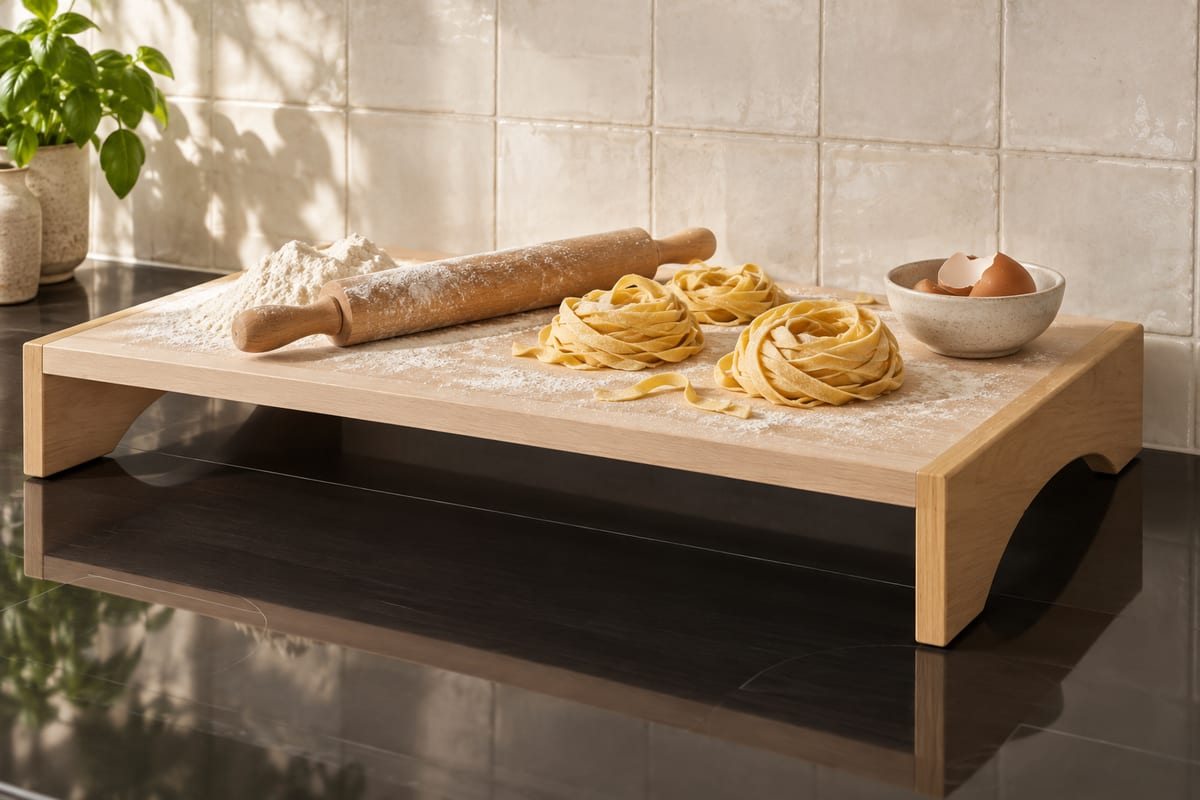 Stovetop noodle board, a rendering