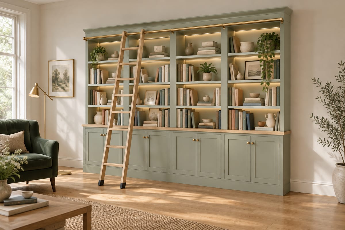 Sage library with rolling ladder, a rendering