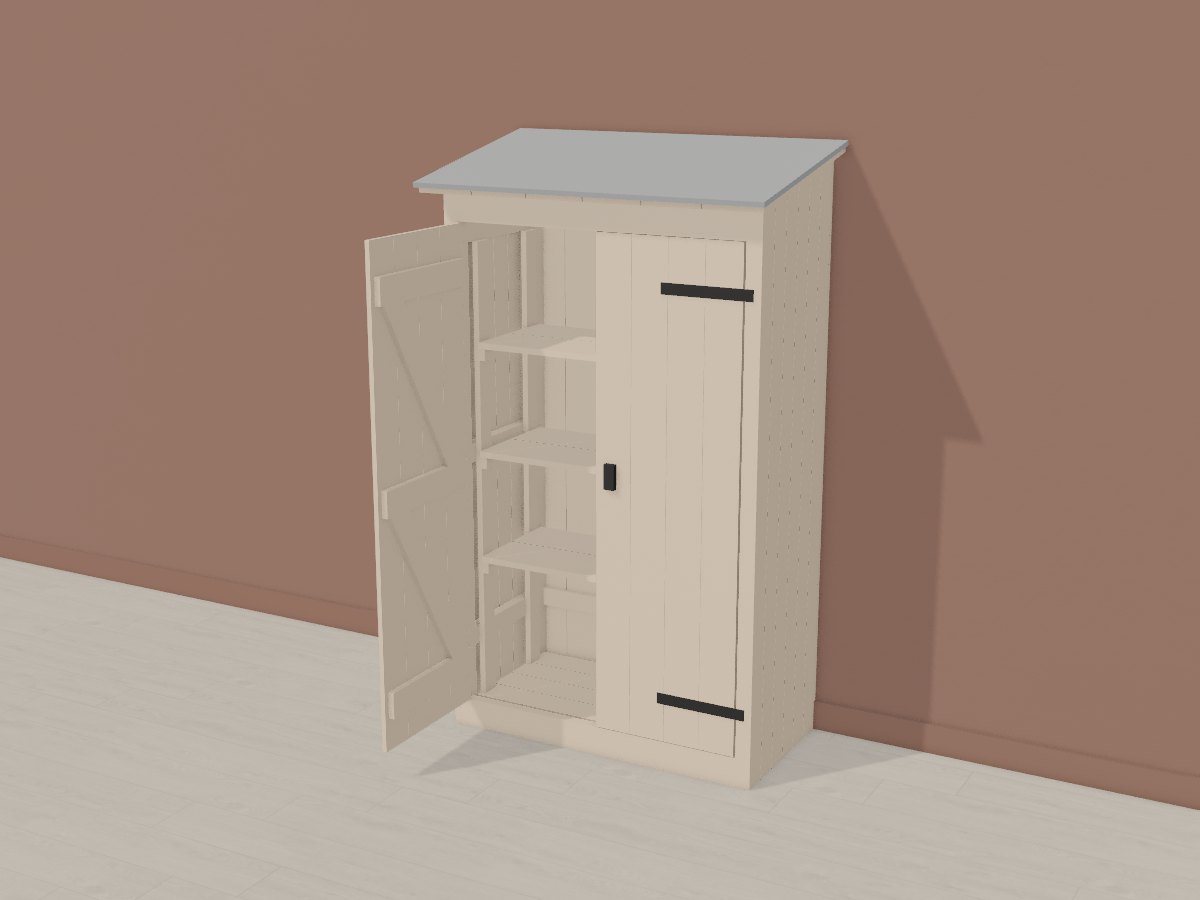 Sandstone potting shed cabinet, Crava's 3D model