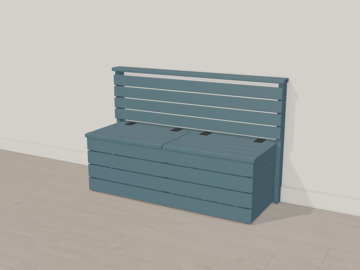 Slate deck box bench, Crava's 3D model