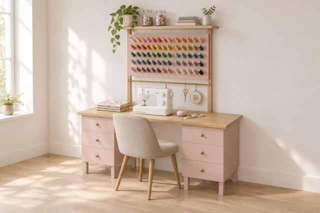 Blush sewing table