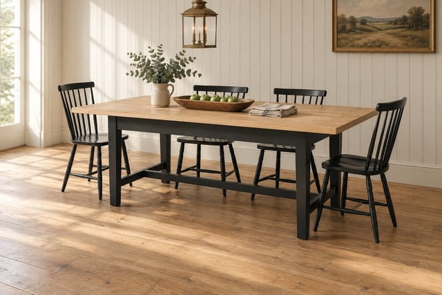 Breadboard farmhouse table