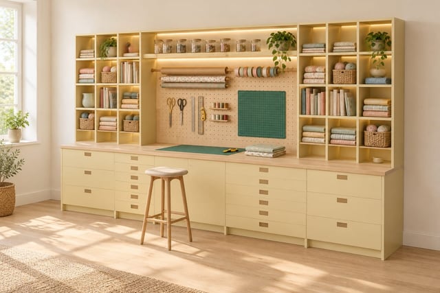 Butter yellow craft wall