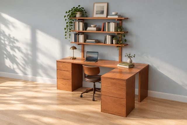 Cherry corner desk