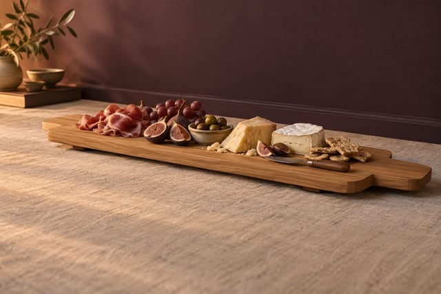Long cherry charcuterie plank