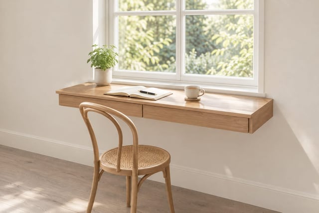 Cherry window-sill desk