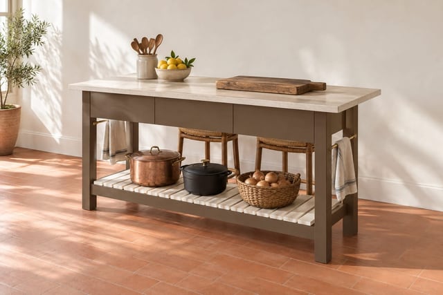 Espresso work-table island