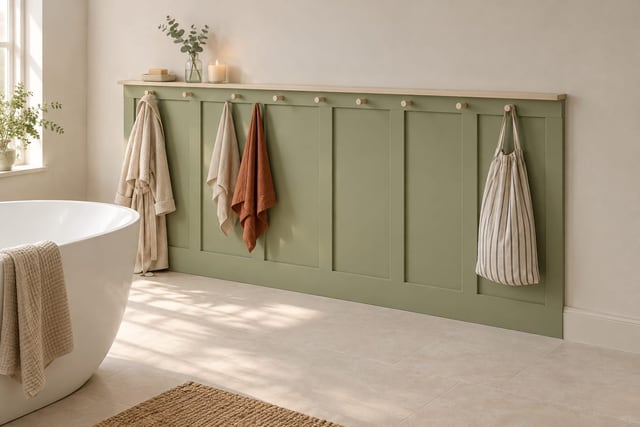 Lichen Shaker wainscot with peg rail