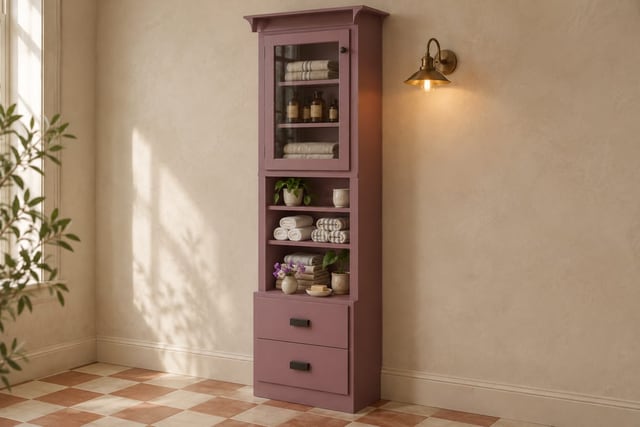 Mauve linen tower