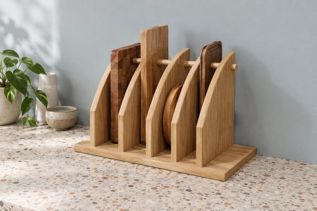 Upright cutting-board rack
