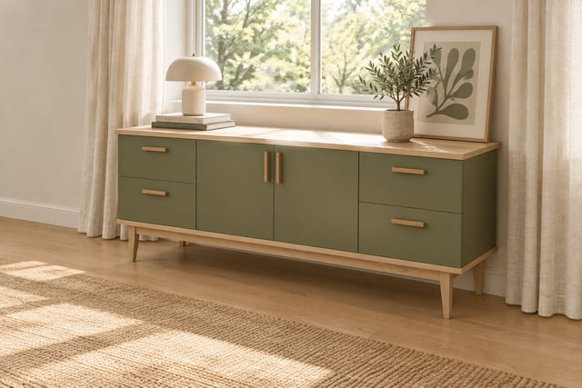 Olive filing credenza