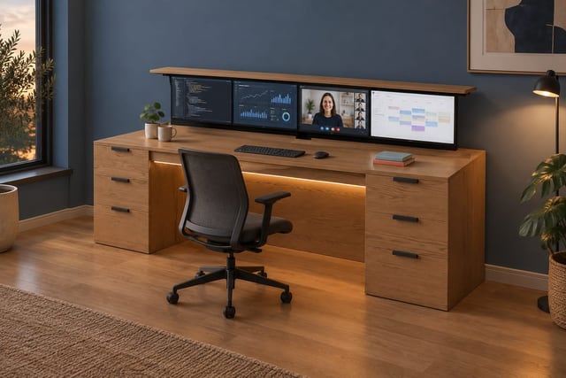 Walnut command desk