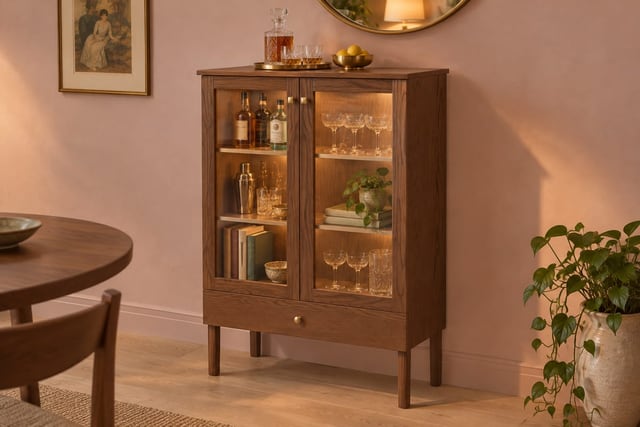 Walnut drinks cabinet