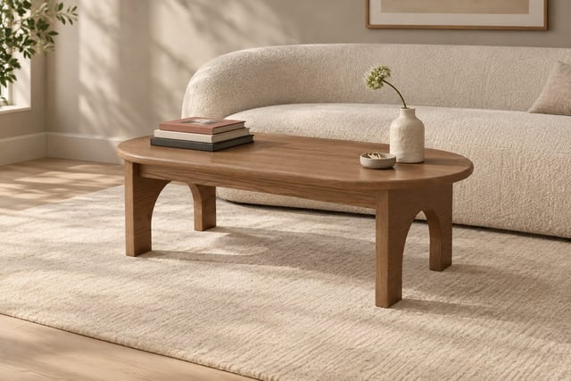 Walnut pill coffee table