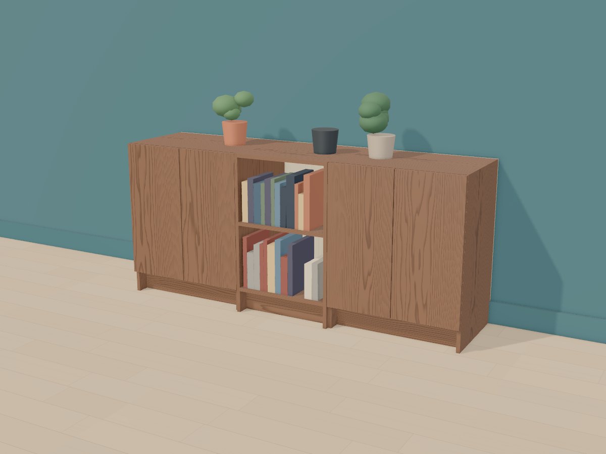 Walnut sideboard, Crava's 3D model