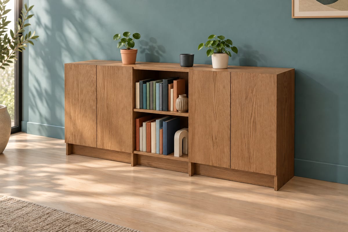 Walnut sideboard, a rendering